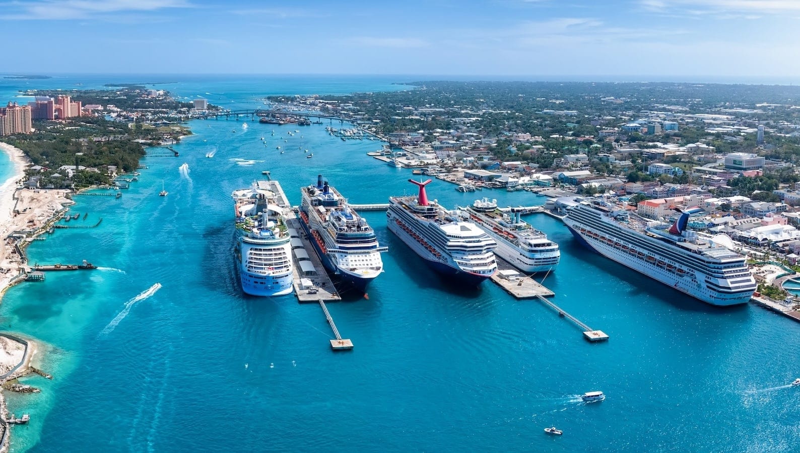 Cruise ships in port