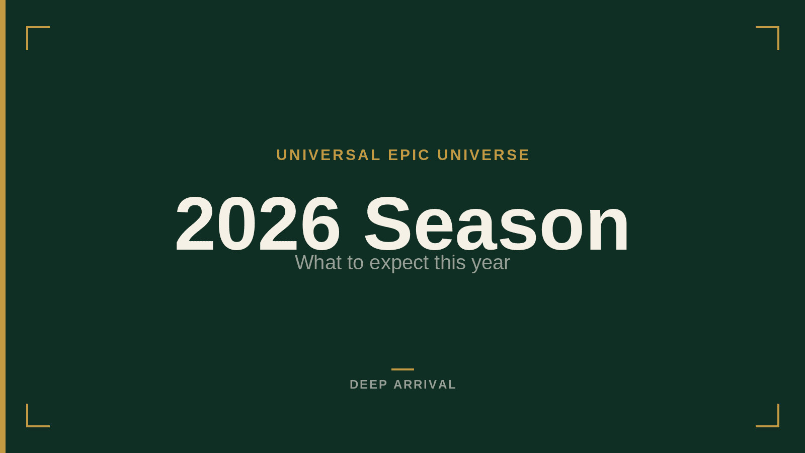 Epic Universe 2026 season expectations