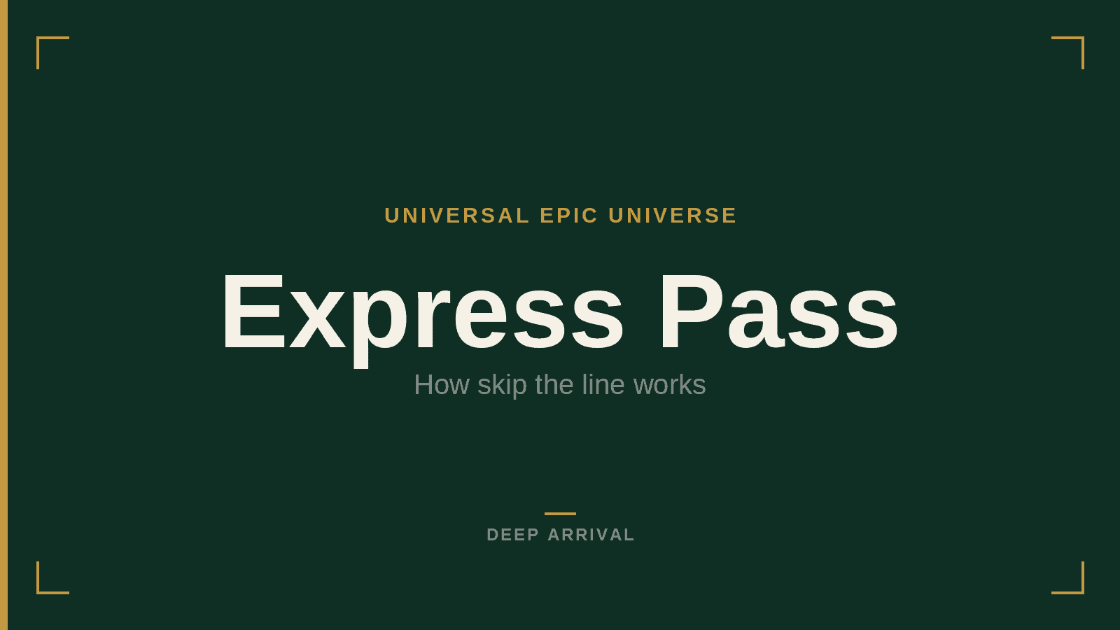 Express Pass and virtual queue at Epic Universe