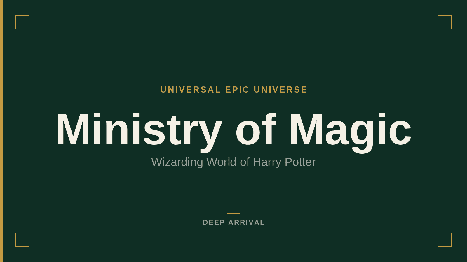 The Wizarding World of Harry Potter Ministry of Magic at Epic Universe
