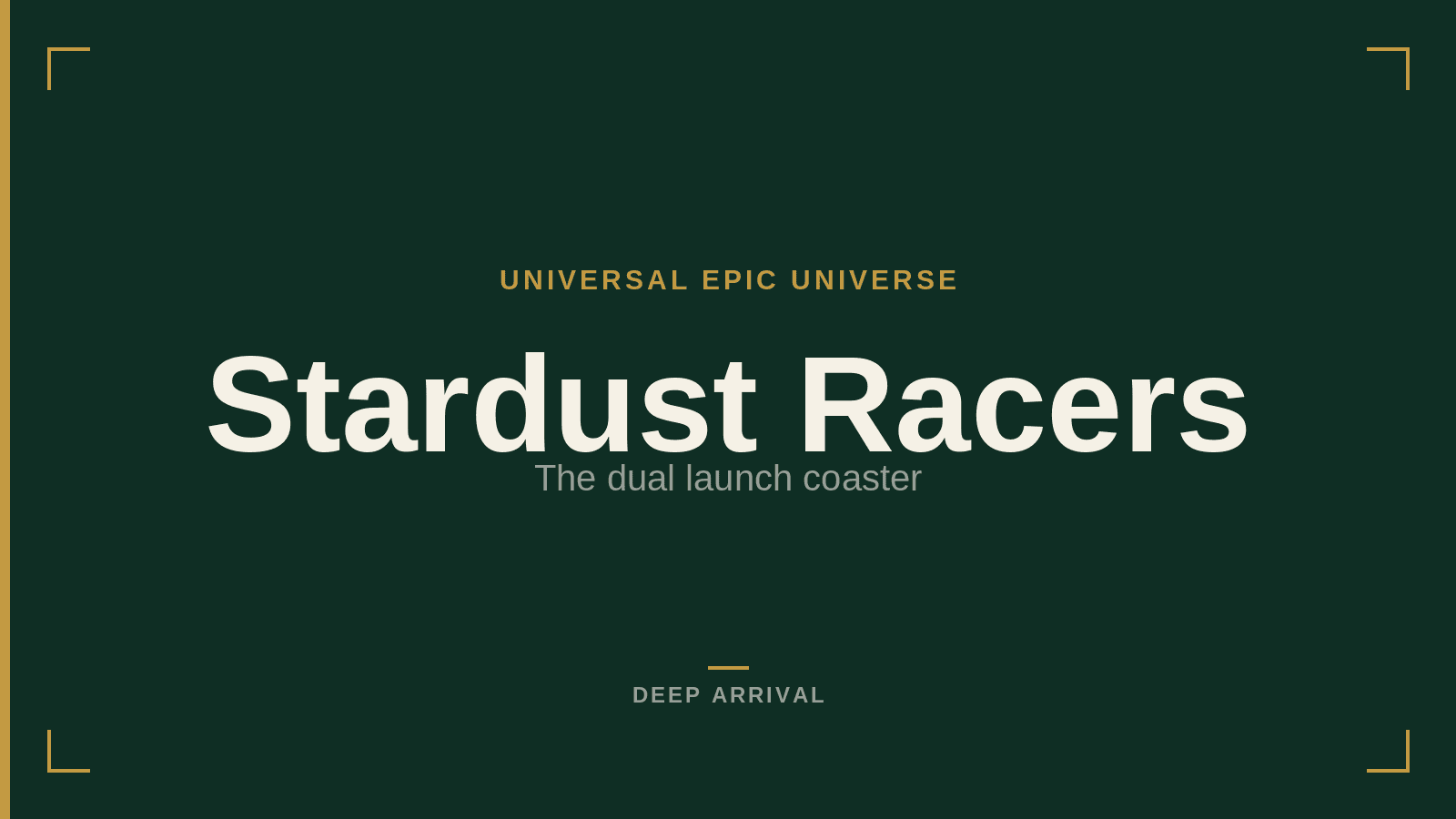 Stardust Racers coaster at Epic Universe