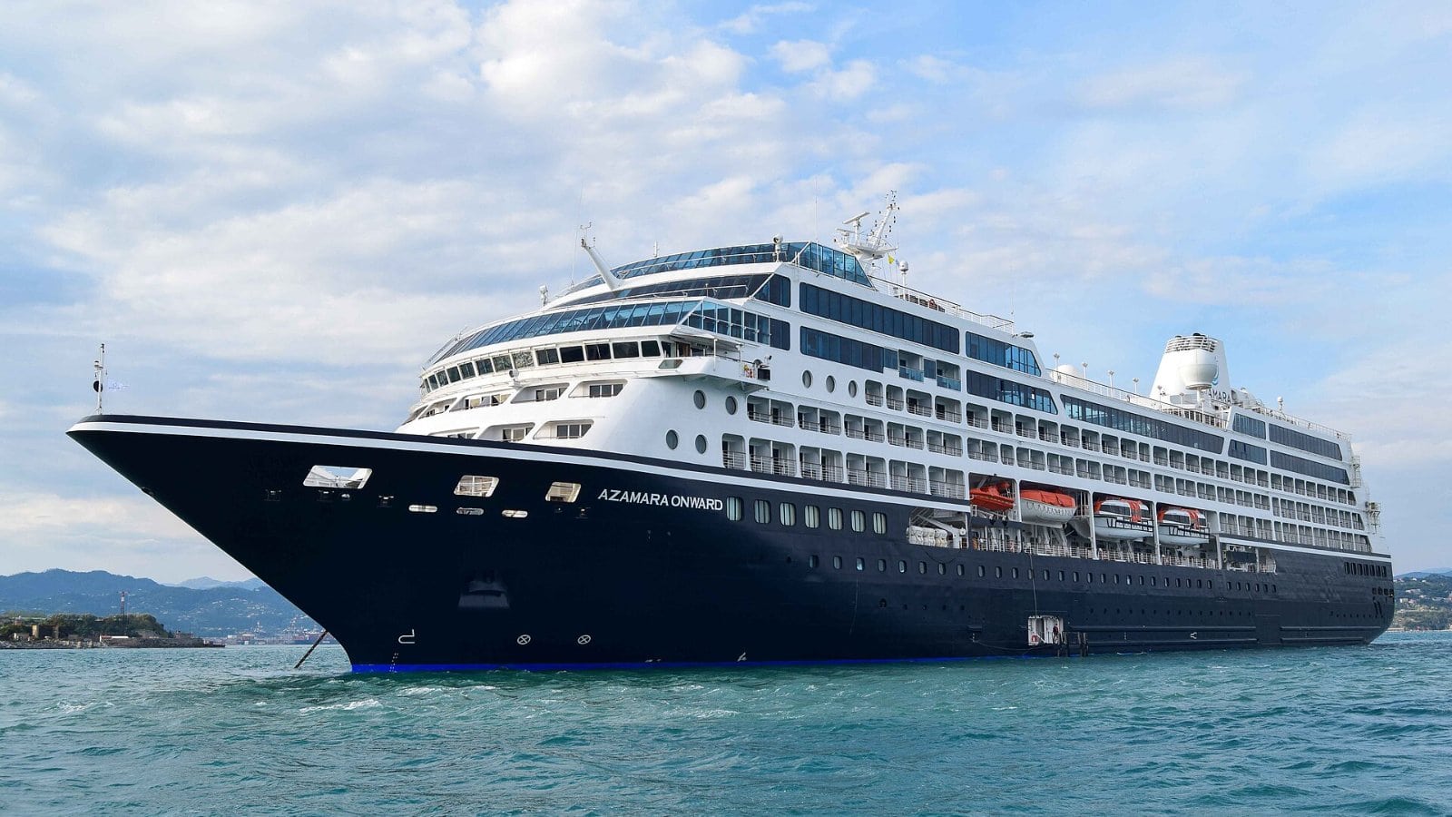 Azamara Onward cruise ship at sea