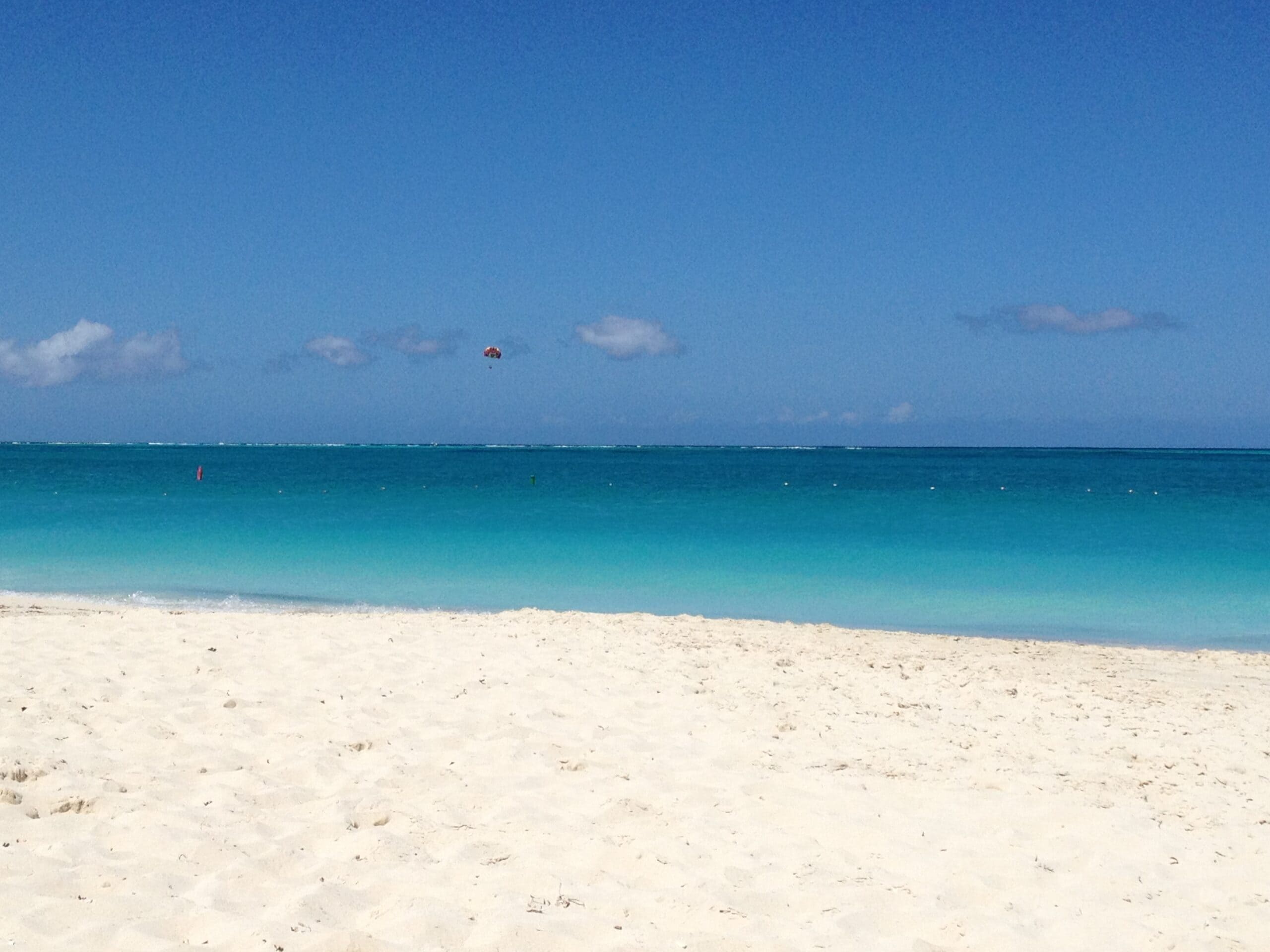 Grace Bay Beach in Providenciales, Turks and Caicos, with white sand and turquoise water