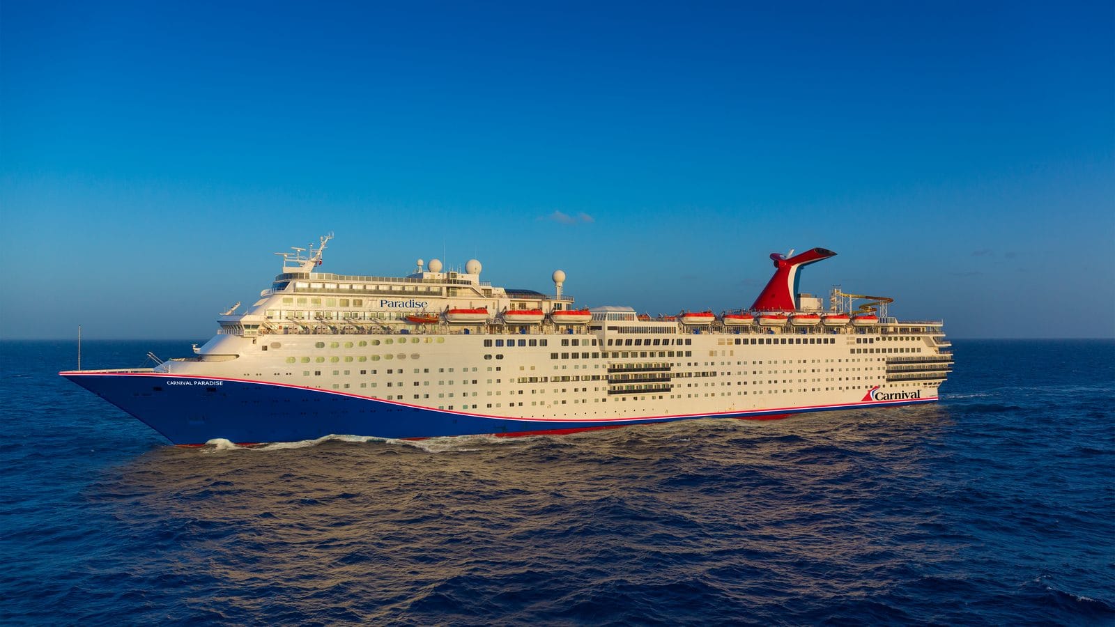 Carnival Paradise cruise ship at sea