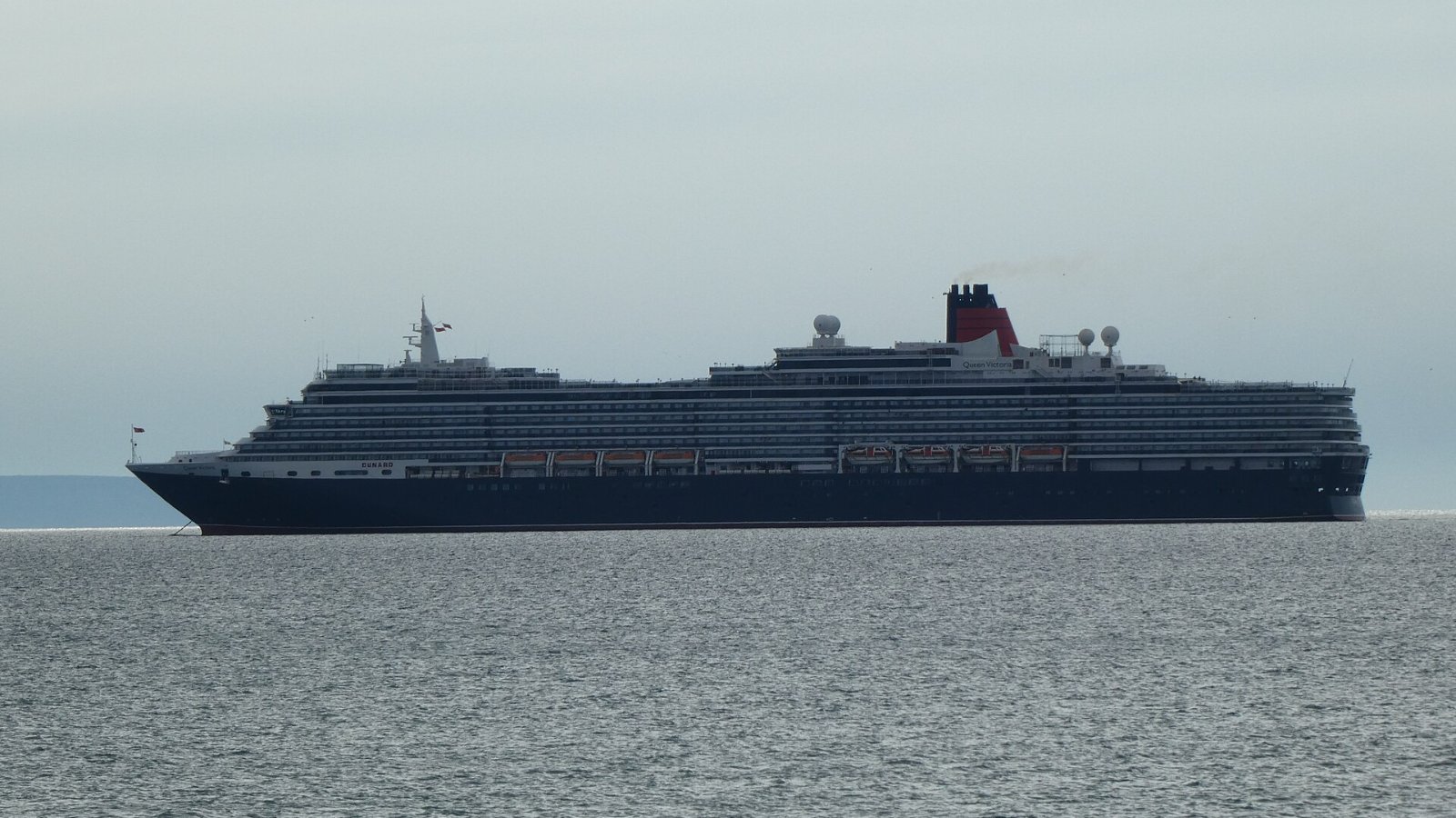 Queen Victoria Cunard ship at sea