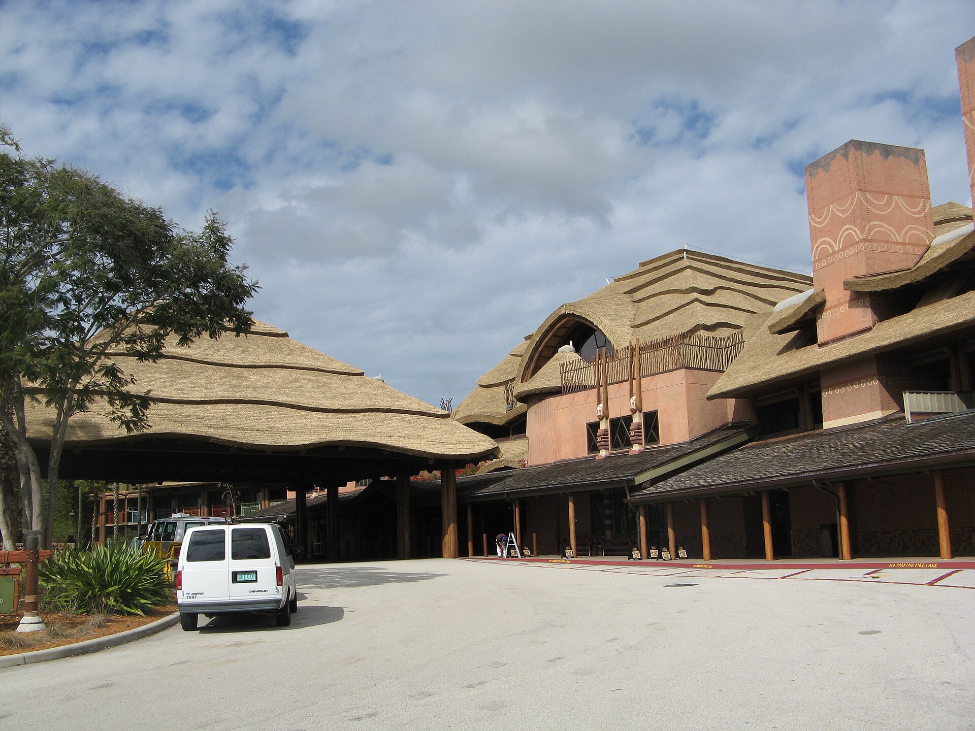 Entrance of Disney's Animal Kingdom Lodge at Walt Disney World