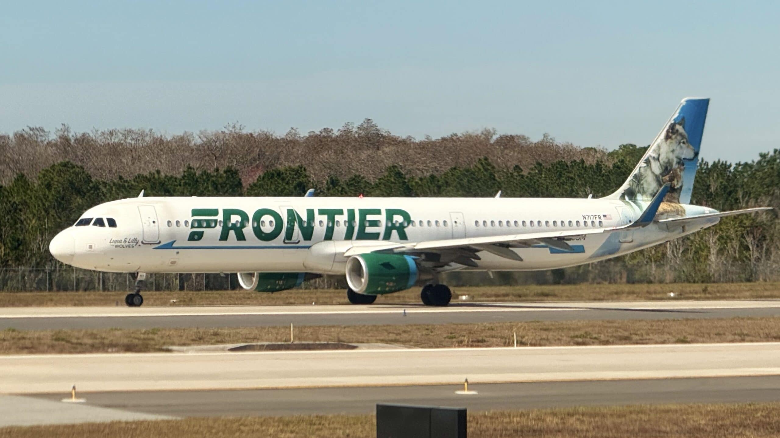 Frontier Airlines aircraft at Orlando International Airport in 2026