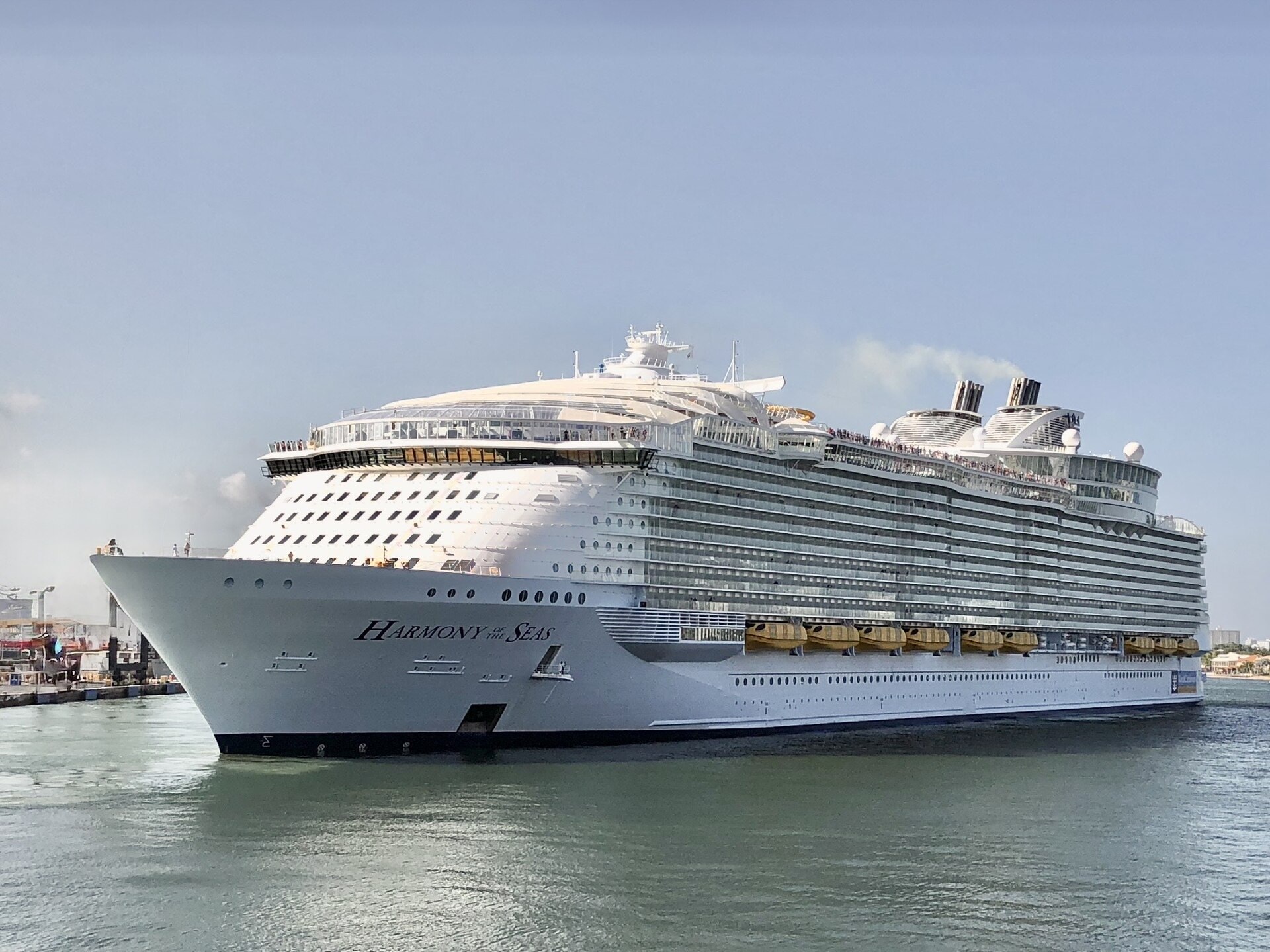Royal Caribbean's Harmony of the Seas cruise ship at sea