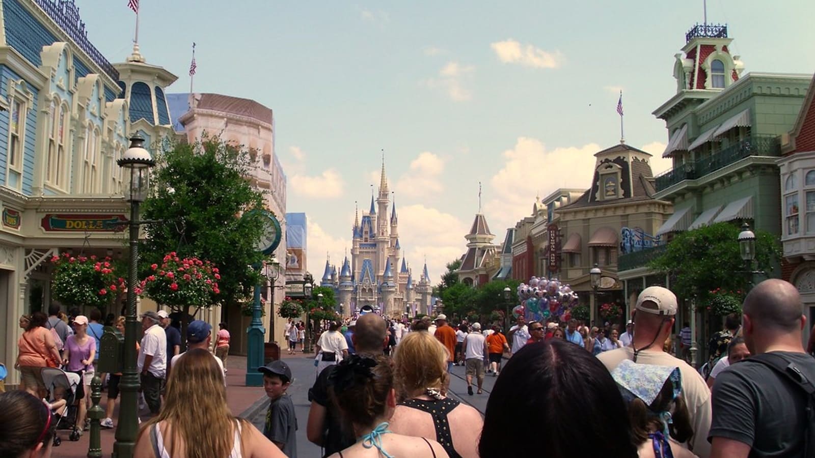 Main Street U.S.A. streetscape at Magic Kingdom