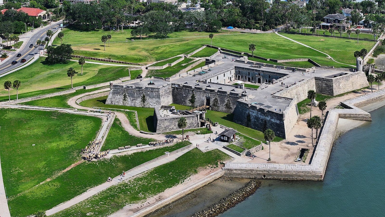 Aerial view of Castillo de San Marcos in St. Augustine