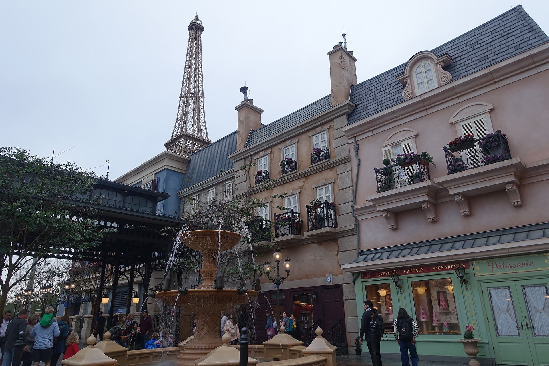 The Remy's Ratatouille Adventure building and Paris street in the France pavilion at Epcot
