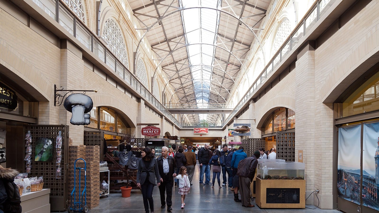 Interior of the Ferry Building Marketplace in San Francisco