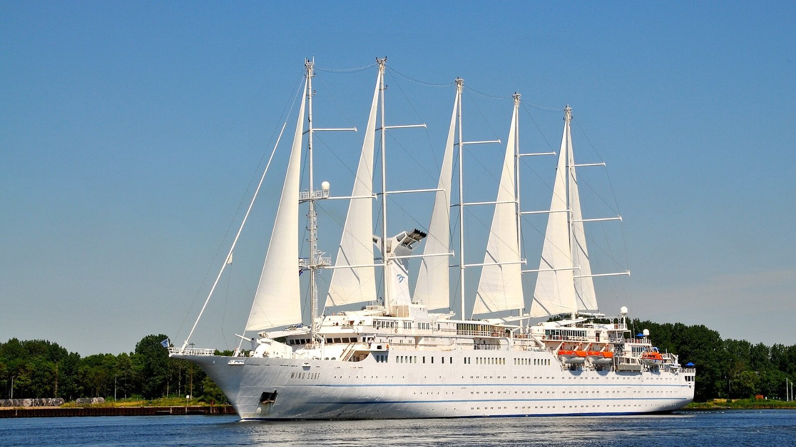 Windstar Cruises sailing yacht at sea