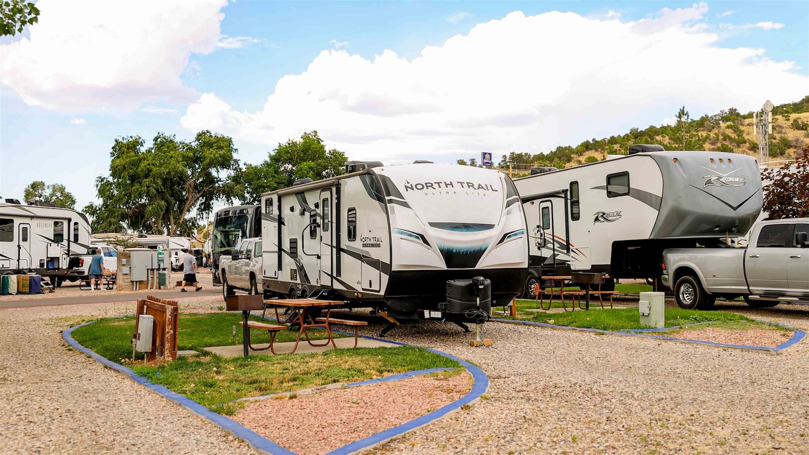 RV sites and mountain views at Cedar City RV Resort by RJourney in Cedar City Utah
