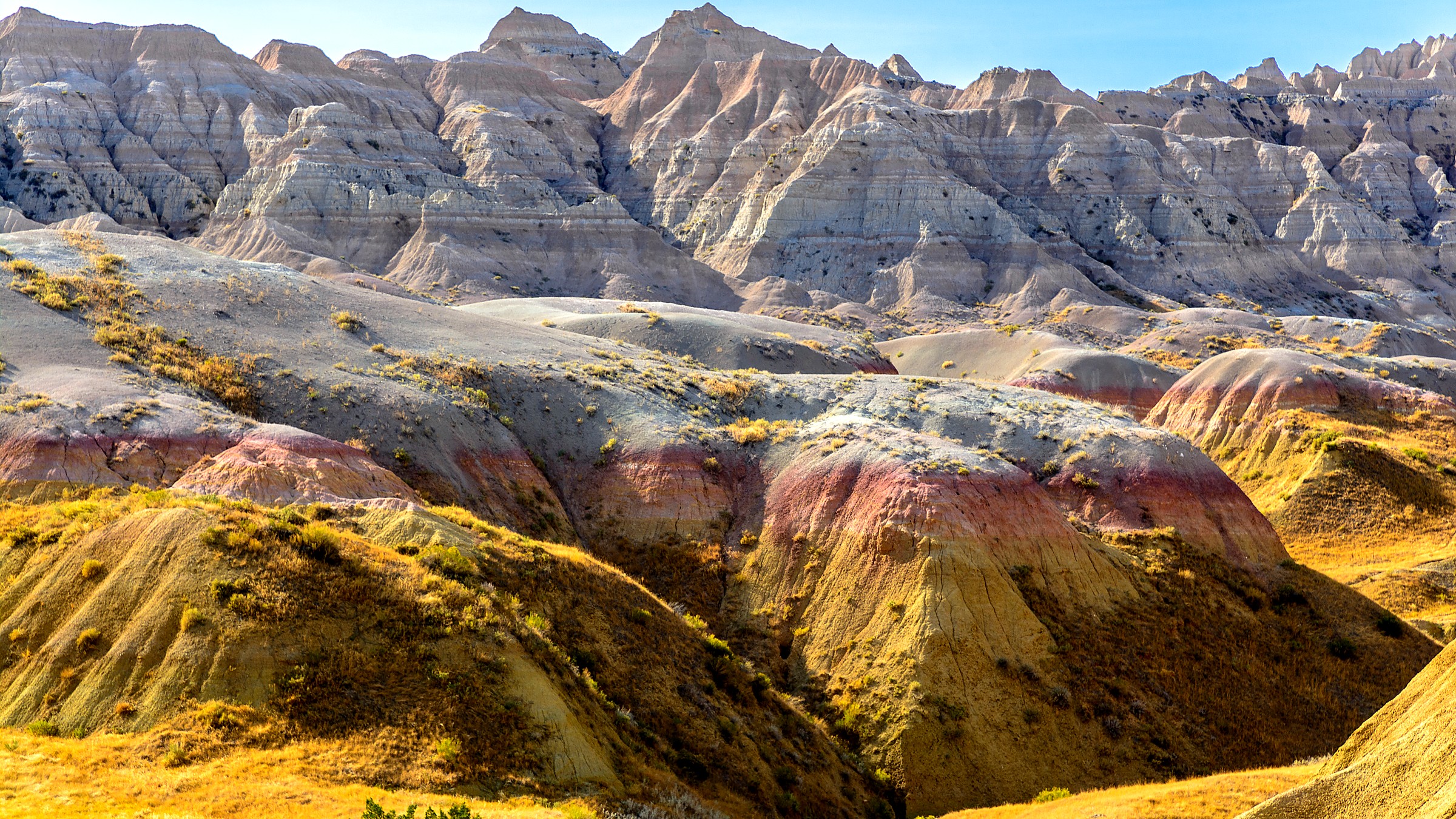 Landscape view in Badlands National Park