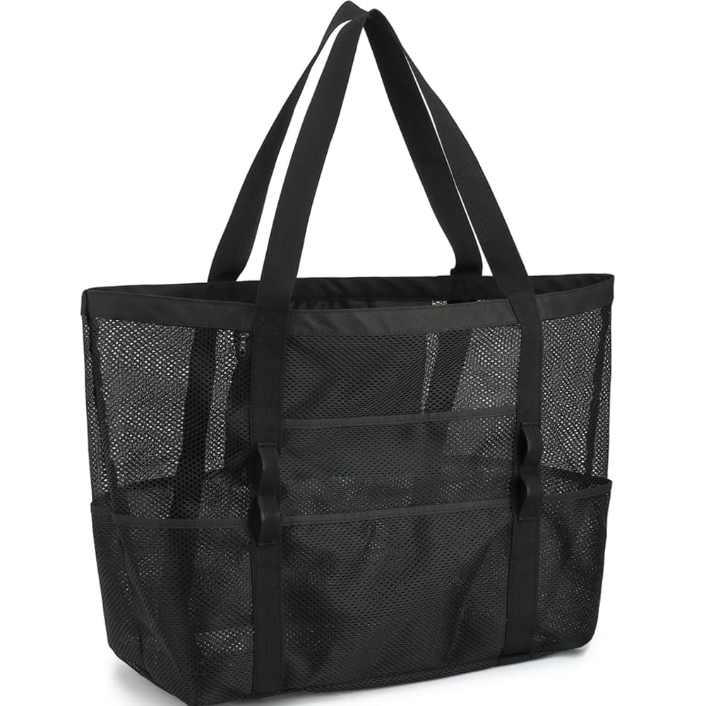 GYEUKHAM Mesh Beach Bag for Women, Sand-Resistant Pool Tote, 9