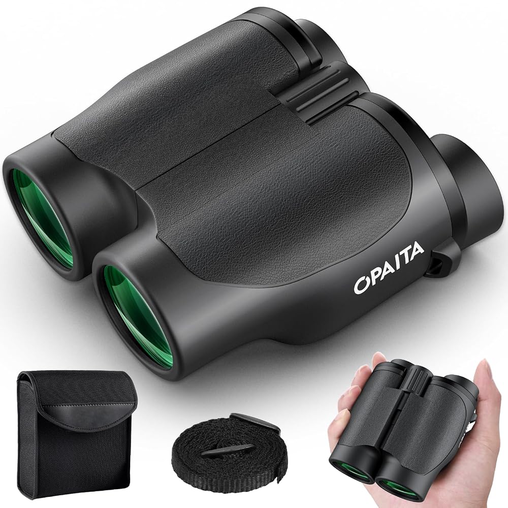 Compact Binoculars for Adults High Powered: OPAITA 20x32 Small Binoculars for Adults Kids with Low Light Visi