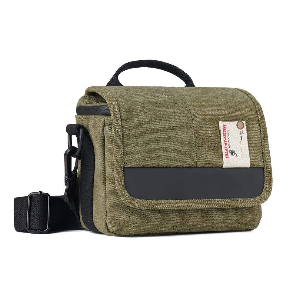 Besnfoto Camera Bag Small Crossbody Camera Shoulder Bag Purse Waterproof Canvas Cute Compact Camera Messenger