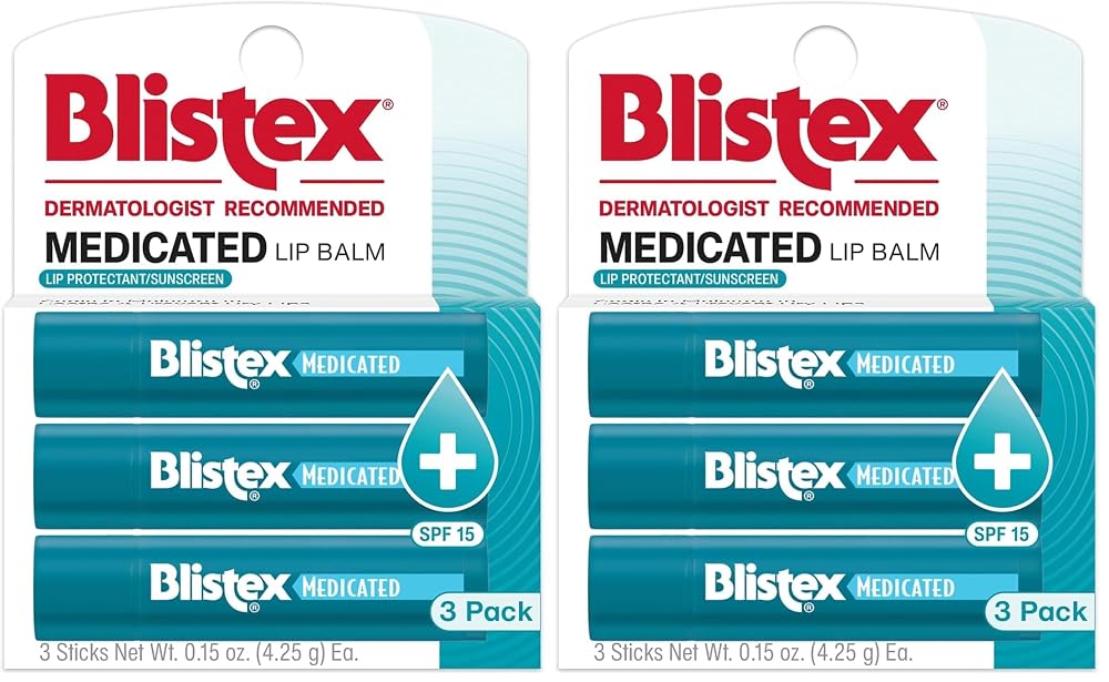 Blistex Medicated Lip Balm, 0.15 Ounce, Prevent Dryness & Chapping, SPF 15 Sun Protection, Seals in Moisture,