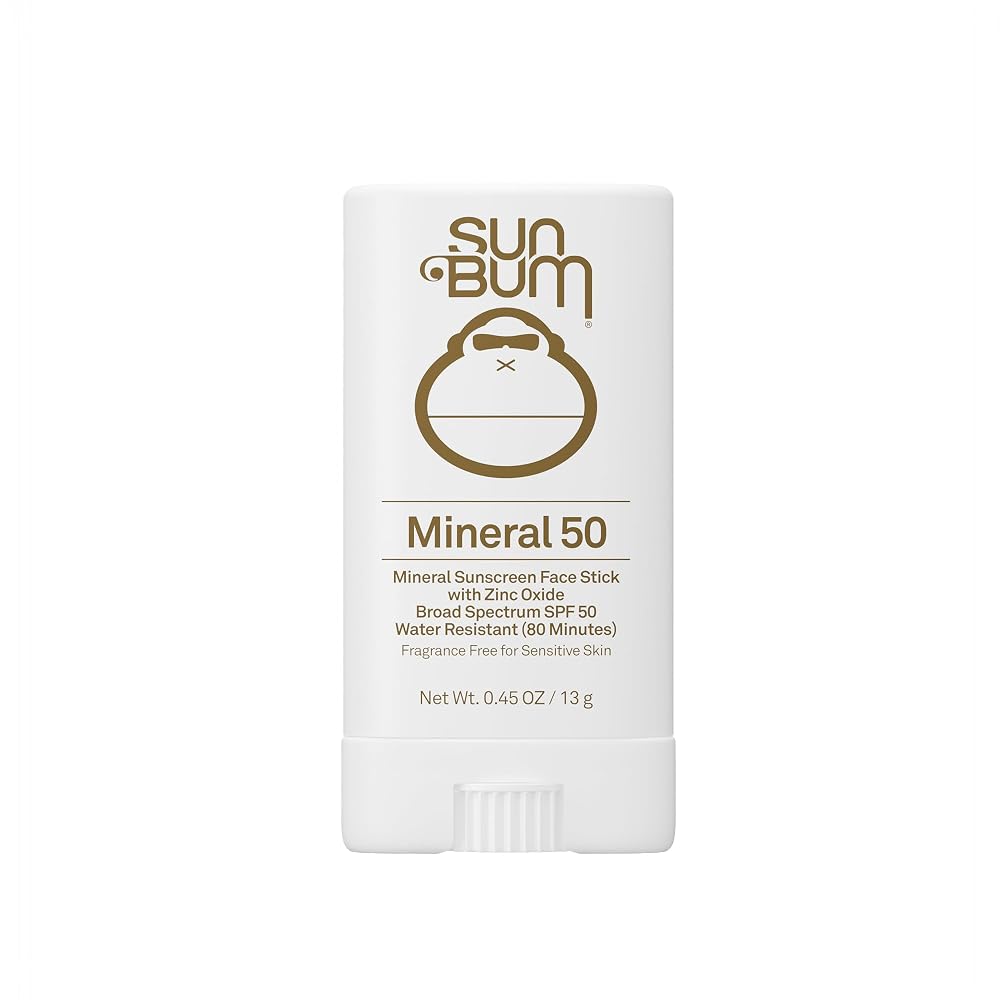Sun Bum Mineral SPF 50 Face Stick Sunscreen: NEW FORMULA 2026 Water-Resistant Broad Spectrum Sunscreen with V