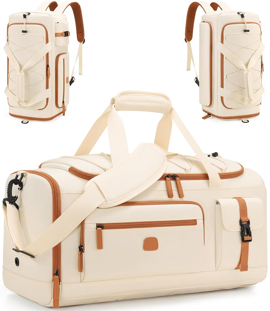 Gym Bag for Men and Women with Shoe & Laptop Compartment, 3-in-1 Sports Travel Duffel Bag Anti-Theft Weekender