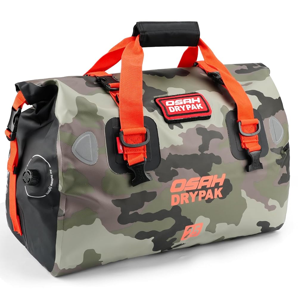 OSAH DRYPAK Waterproof Duffel Bag: Motorcycle Dry Bag Tail Bag with Large Storage Space, Waterproof Luggage D