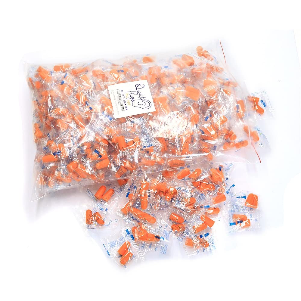 Quality Foam Earplugs 200 Pair: 32dB Noise Cancelling Soft High Decibel Ear Plugs for Noise Reduction Ear Pro