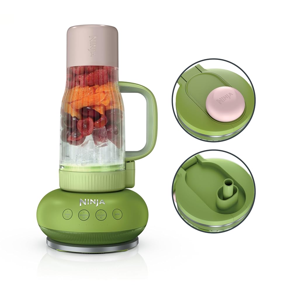 Ninja Blendboss | Personal Blender for Smoothies & Frozen Drinks | 26oz Travel Tumbler with LeakProof Lid, Chu