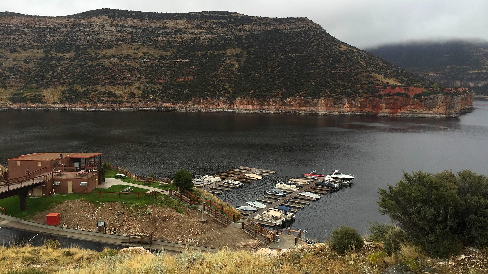 Boats in canyon lake