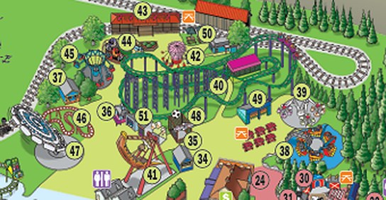 Map detail of the Vortex and Ocean Motion at Calaway Park
