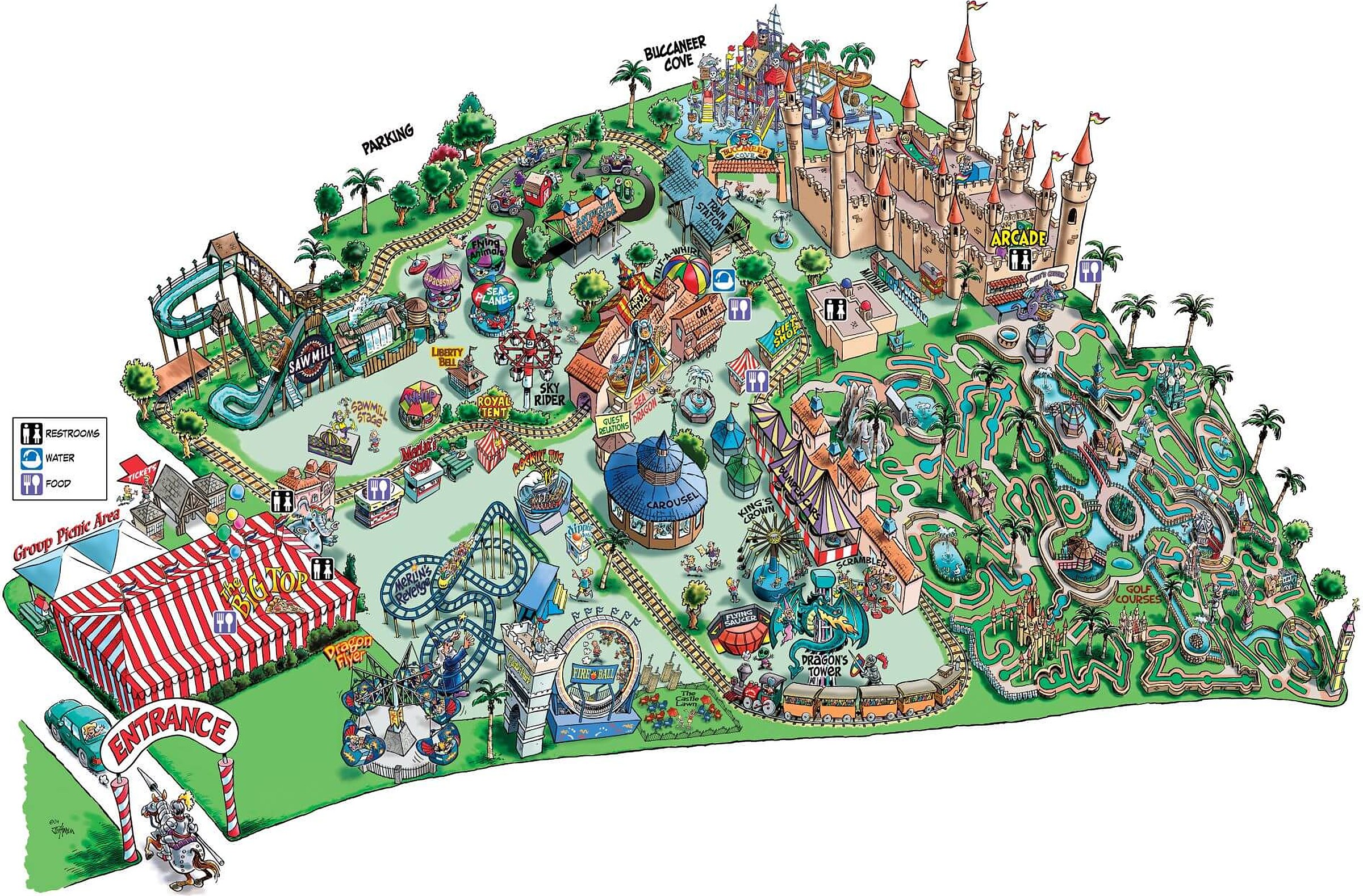 Official Castle Park park map for 2026