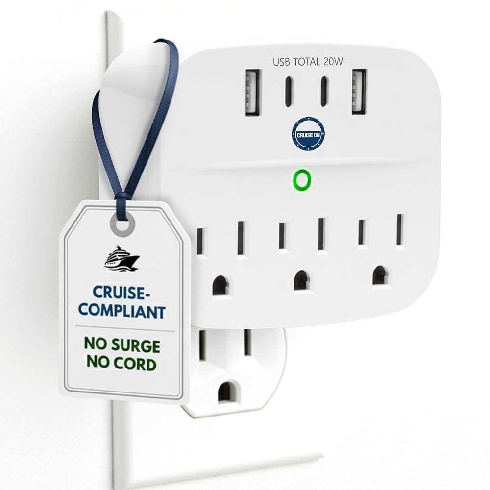 Cruise On non-surge power strip with USB-C ports