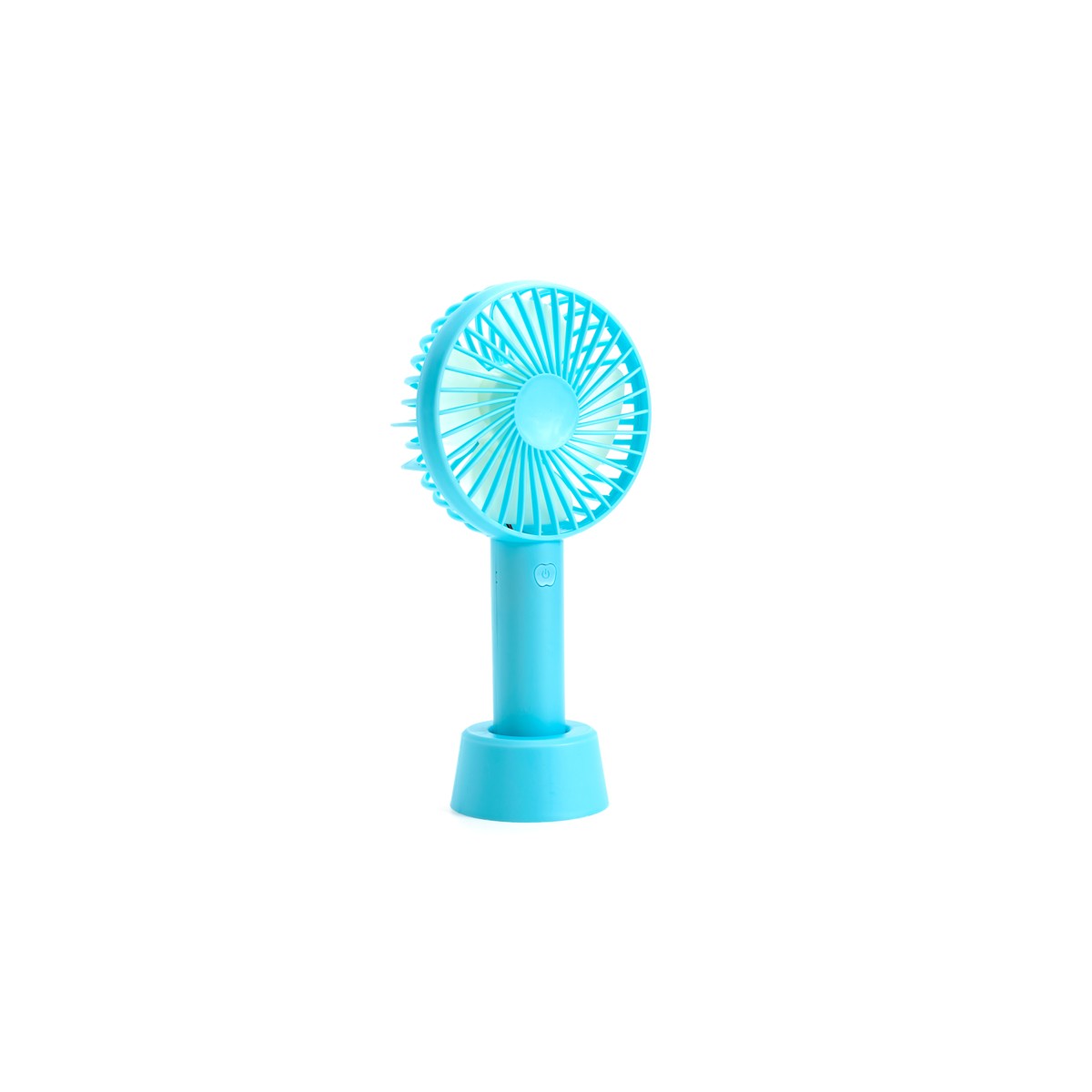 Small portable fan on white background