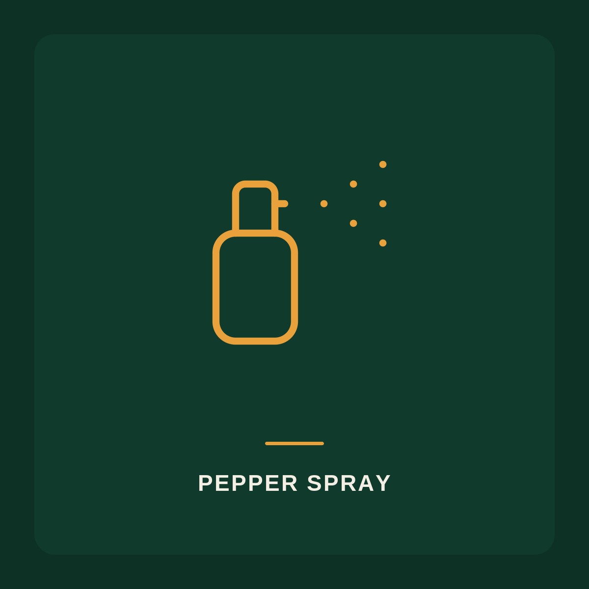 Prohibited self-defense spray icon tile
