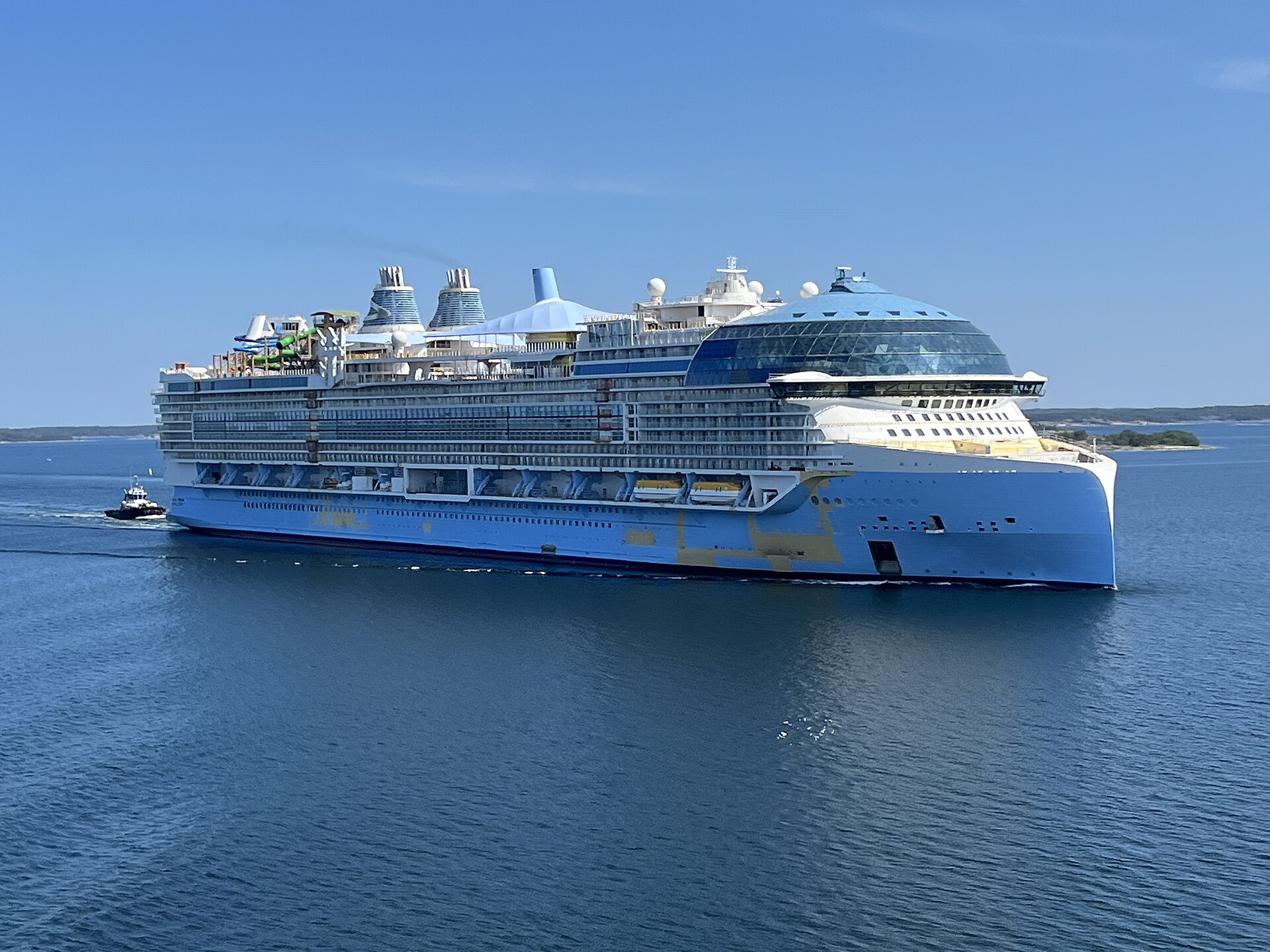 Icon of the Seas, sister ship of the newest Icon Class cruise ships, at sea