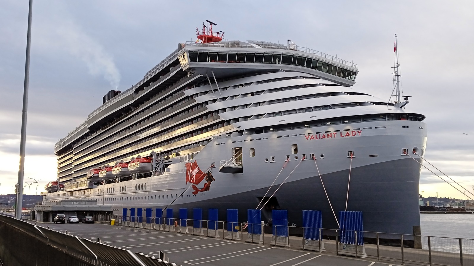 Virgin Voyages Valiant Lady cruise ship at A Coruna, the ship assigned to the 2028 Northern Europe season