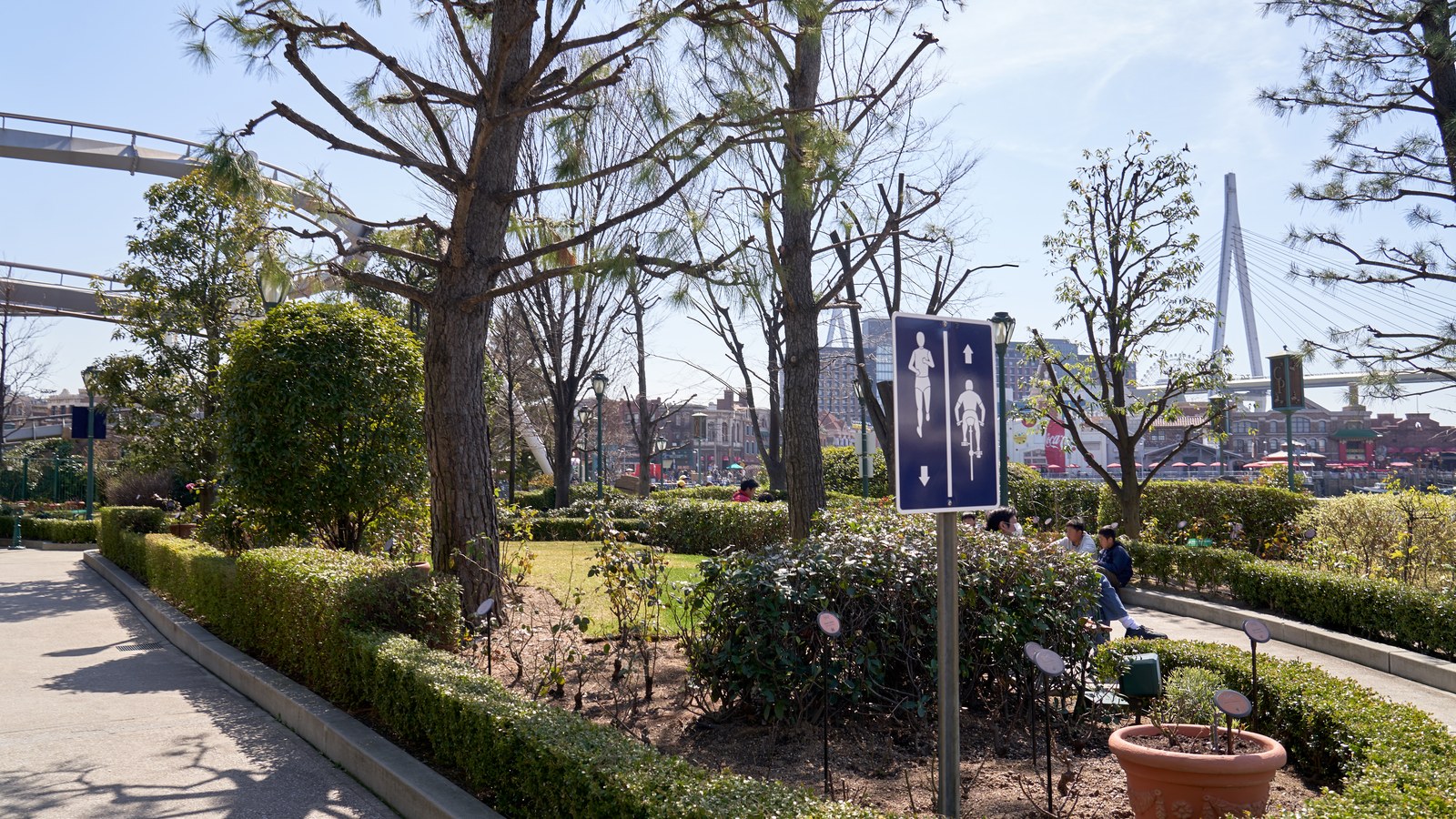 Daytime exterior landscape of Universal Studios Japan in Osaka
