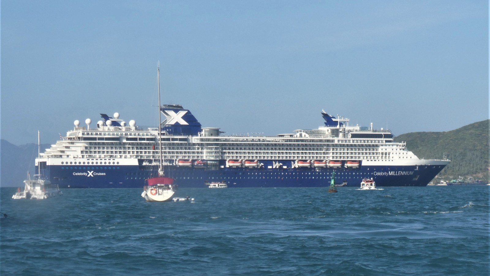 Celebrity Millennium cruise ship docked in Nha Trang, Vietnam