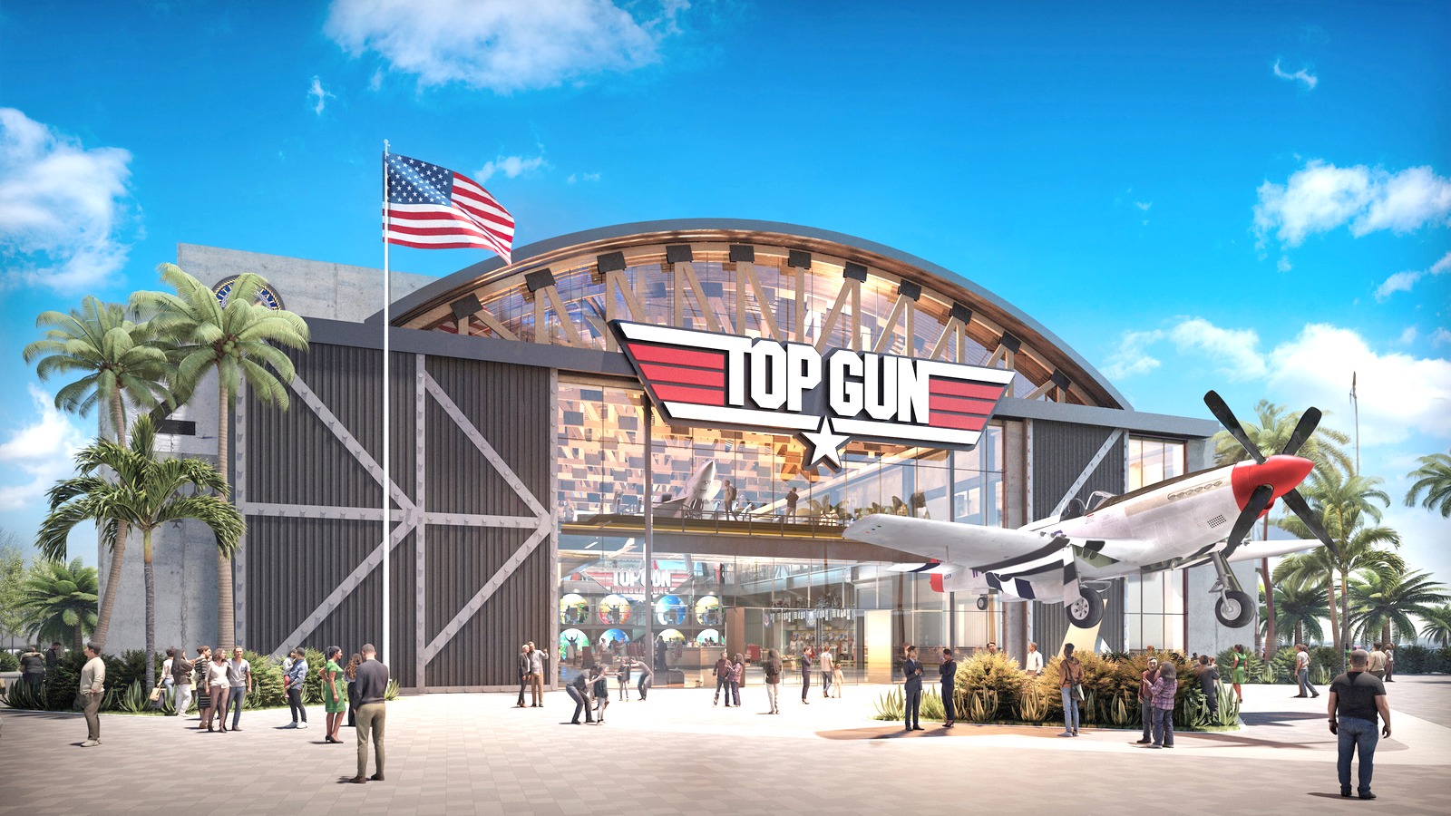 Official Top Gun Vegas destination rendering released with the south Strip site acquisition