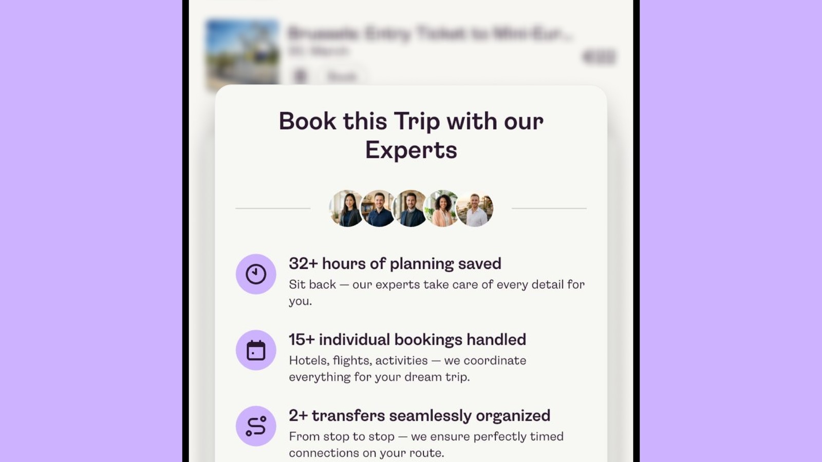 Layla AI trip planner product interface with Book this Trip workflow