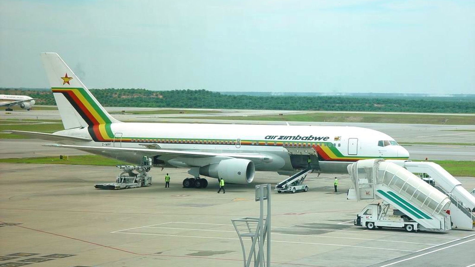 Air Zimbabwe long-haul jet on the tarmac