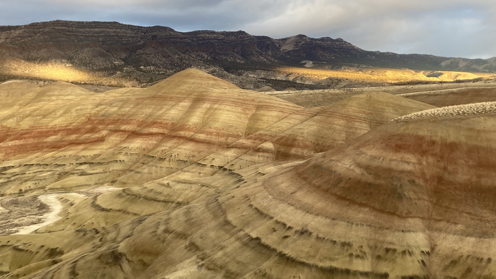 Painted Hills landscape in John Day Fossil Beds National Monument area in Oregon