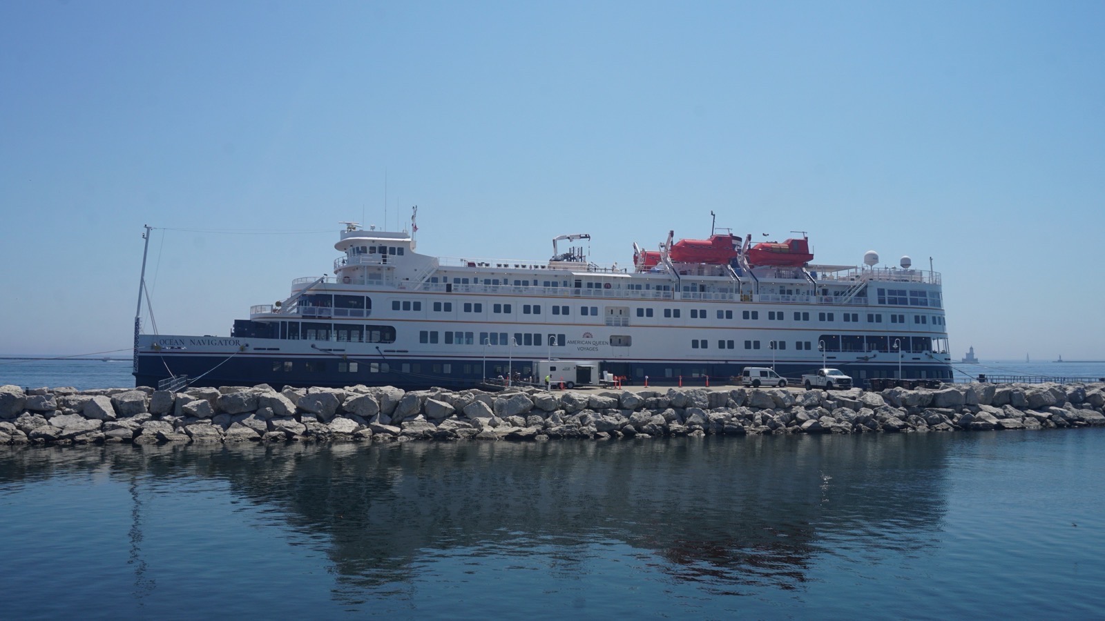 Ocean Navigator docked at Pier Wisconsin in Milwaukee in July 2022