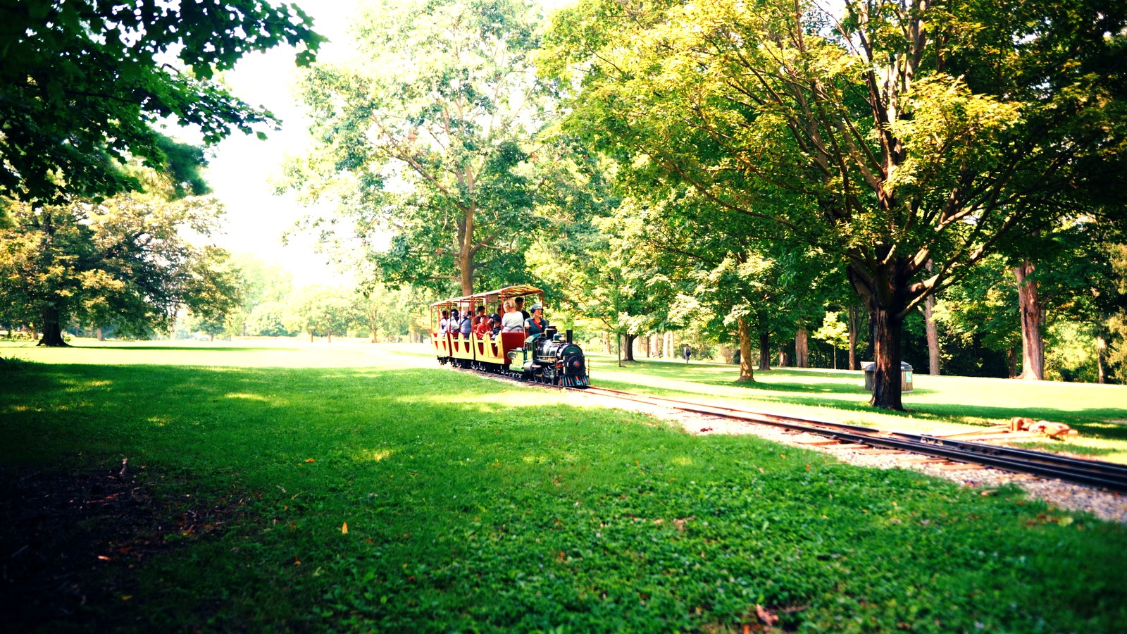 The Springbank Express Train traveling through Storybook Gardens in London Ontario