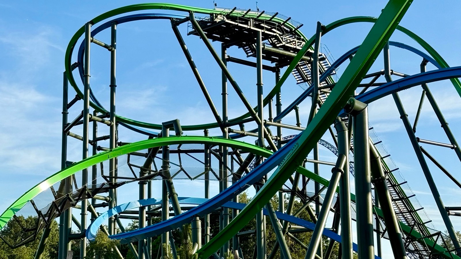 YOY roller coaster track at Walibi Holland in Biddinghuizen