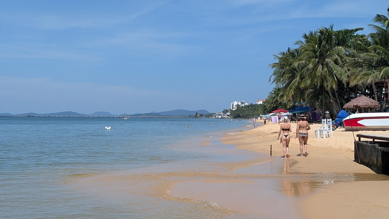 Phu Quoc beach coastline in Vietnam under afternoon light