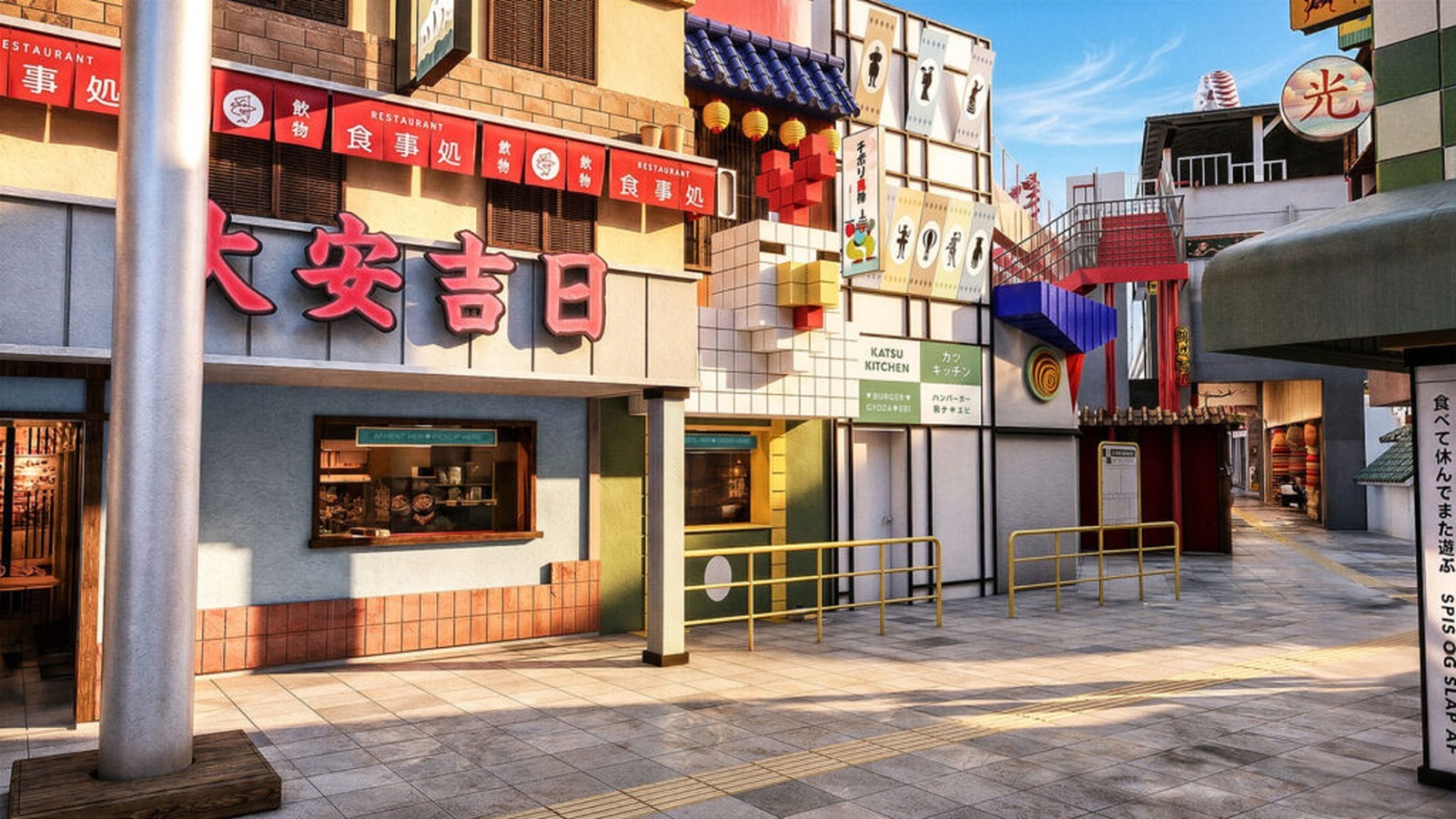 Project rendering of Hikari Japan-inspired themed area at Tivoli Gardens in Copenhagen