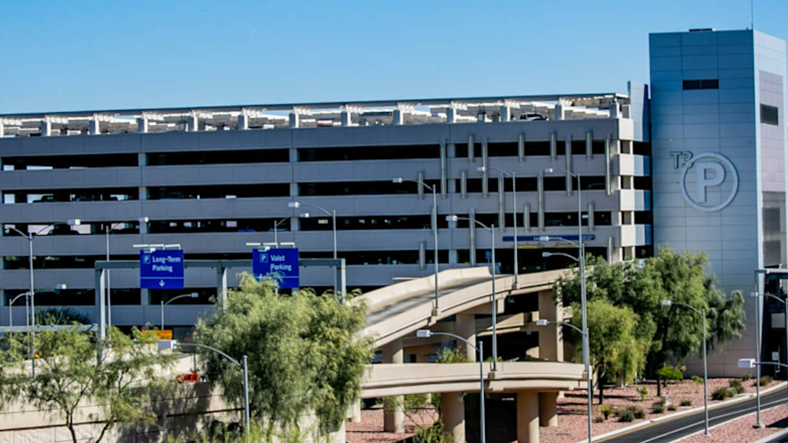 Harry Reid International Airport parking garage and terminal access roads