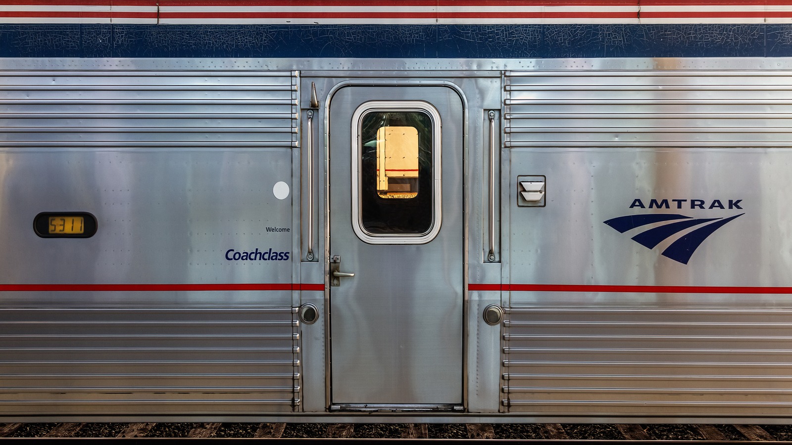 Amtrak Auto Train car carriers and equipment at the Lorton Virginia terminal