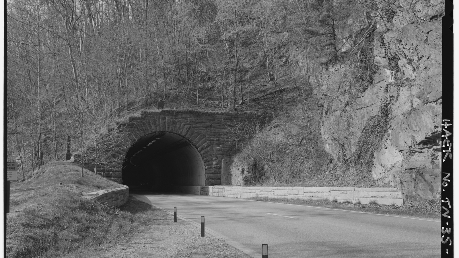 Gatlinburg Spur Road tunnel portal in Great Smoky Mountains National Park